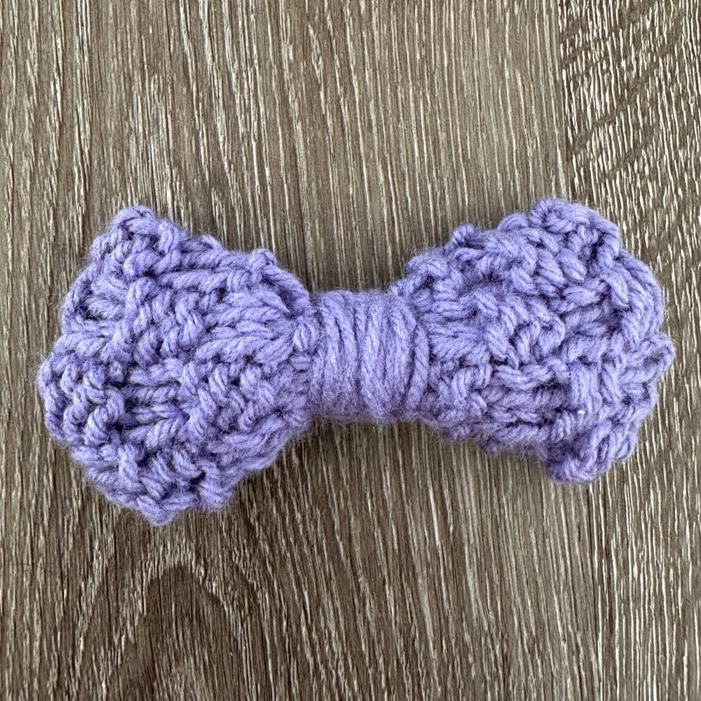 Handmade Iris Purple Hair Bow
